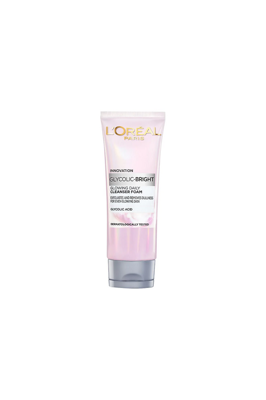 loreal cleanser foam glycolic bright 100ml pak