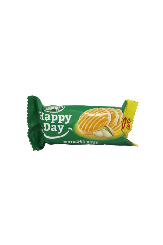 krunchees happy day biscuits pistachio bites 100g