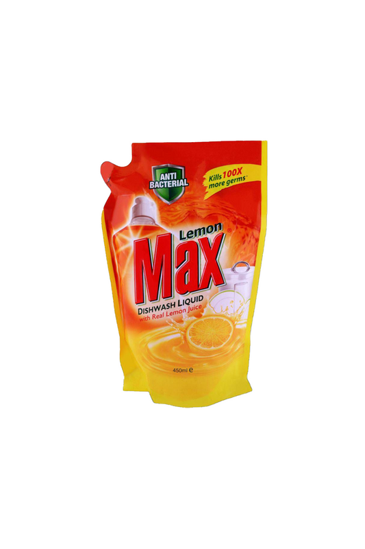 lemon max dishwash anti bacterial pouch 450ml