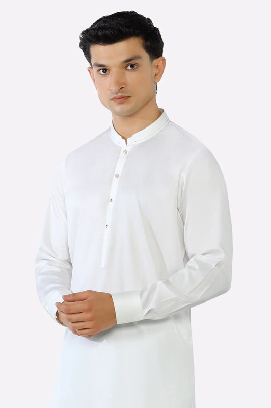 Off White Cotton Shalwar Kameez