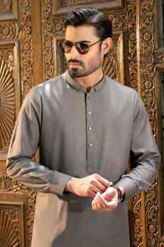 Light Grey Wash & Wear Kurta Pajama