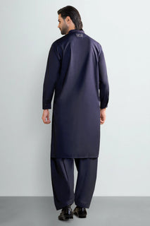Navy Blue Wash & Wear Shalwar Kameez