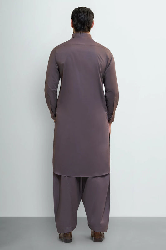 Coffee Brown Cotton Shalwar Kameez