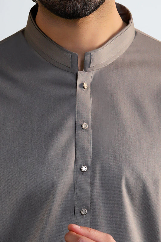 Dark Beige Wash & Wear Shalwar Kameez
